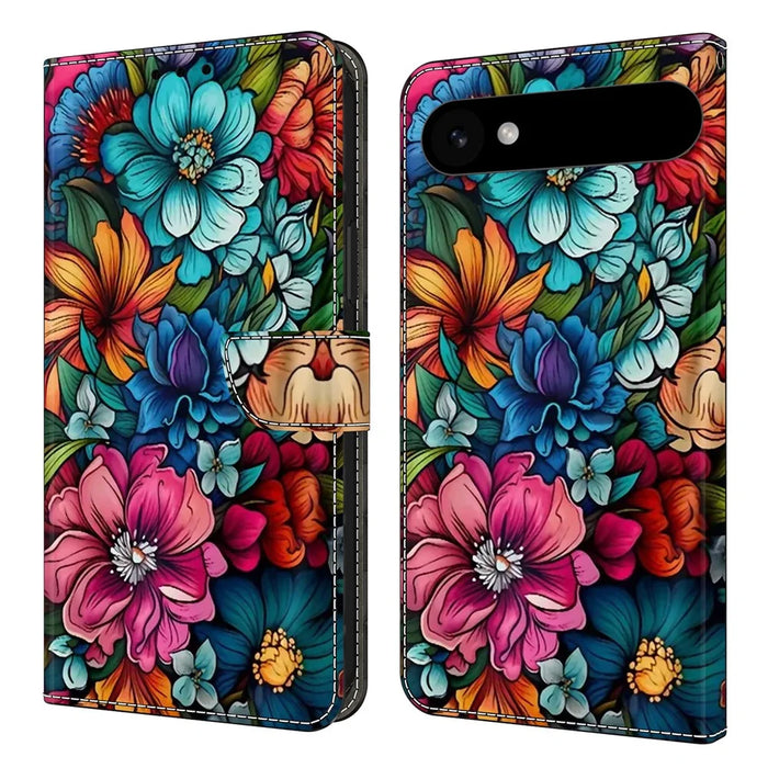 For iPhone Air Case with Card Slot Pattern Printed TPU + PU Leather Flip Phone Cover - Staphyllum - 1
