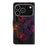 For iPhone 18 Pro Max / 17 Pro Max Case with Card Slot Pattern Printed TPU + PU Leather Flip Phone Cover - Red Cracks - 6