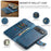 DG.MING for Google Pixel 10 Pro  /  Pixel 10 Case Detachable Split Leather Phone Cover - Blue - 4