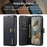 DG.MING for Google Pixel 10 Pro XL Case Detachable Split Leather Phone Cover - Black - 7