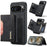 DG.MING M2 Series for Google Pixel 10 Pro XL Case PU + PC + TPU Phone Cover Detachable Wallet - Black - 1