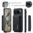 DG.MING M2 Series for Google Pixel 10 Pro XL Case PU + PC + TPU Phone Cover Detachable Wallet - Black - 5