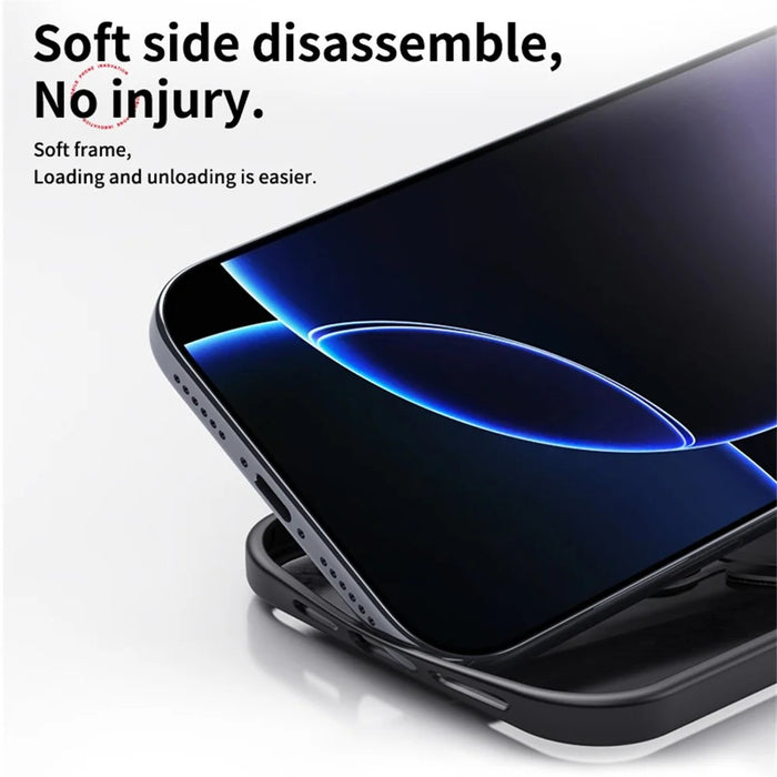 For iPhone 17 Pro Phone Case Compatible with MagSafe Kickstand Matte Back Cover - Black - 4