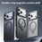For iPhone 17 Pro Phone Case Compatible with MagSafe Kickstand Matte Back Cover - Black - 6