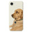 For iPhone 17e / 16e Case Yellow Dog Pattern Printing Straight Edge TPU Phone Back Cover - Beige - 1