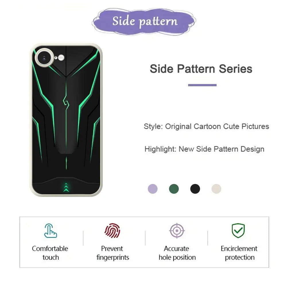 For iPhone 17e / 16e Case Cool Mecha Lines Pattern Printing Straight Edge TPU Phone Back Cover - Beige - 2