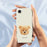 For iPhone 17e / 16e Case Brown Bear Doll Head Pattern Printing Straight Edge TPU Phone Back Cover - Beige - 6