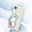For iPhone 17e / 16e Case Pinch Rabbit Butt Pattern Printing Straight Edge TPU Phone Back Cover - Beige - 7