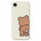 For iPhone 17e / 16e Case Pinch Bear Butt Pattern Printing Straight Edge TPU Phone Back Cover - Beige - 1