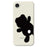 For iPhone 17e / 16e Case Black Bear Back Pattern Printing Straight Edge TPU Phone Back Cover - Beige - 1