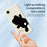 For iPhone 17e / 16e Case Black Bear Back Pattern Printing Straight Edge TPU Phone Back Cover - Beige - 4