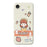 For iPhone 17e / 16e Case Happy Girl Pattern Printing Straight Edge TPU Phone Back Cover - Beige - 1