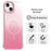For iPhone 14 / 13 Magnetic Case Gradient Design Borderless IMD TPU + PC + PET Phone Cover - Pink - 2