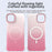 For iPhone 14 / 13 Magnetic Case Gradient Design Borderless IMD TPU + PC + PET Phone Cover - Pink - 4