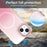 For iPhone 14 / 13 Magnetic Case Gradient Design Borderless IMD TPU + PC + PET Phone Cover - Pink - 5