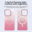 For iPhone 13 Pro Magnetic Case Gradient Design Borderless IMD TPU + PC + PET Phone Cover - Pink - 4