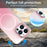 For iPhone 13 Pro Magnetic Case Gradient Design Borderless IMD TPU + PC + PET Phone Cover - Pink - 5