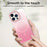 For iPhone 13 Pro Magnetic Case Gradient Design Borderless IMD TPU + PC + PET Phone Cover - Pink - 6