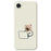 For iPhone 17e / 16e Case Working Cat Pattern Printing Straight Edge TPU Phone Back Cover - White - 1