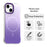 For iPhone 15 Magnetic Case Gradient Design Borderless IMD TPU + PC + PET Phone Cover - Purple - 2
