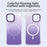 For iPhone 15 Magnetic Case Gradient Design Borderless IMD TPU + PC + PET Phone Cover - Purple - 4