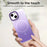 For iPhone 15 Magnetic Case Gradient Design Borderless IMD TPU + PC + PET Phone Cover - Purple - 6