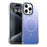For iPhone 15 Pro Magnetic Case Gradient Design Borderless IMD TPU + PC + PET Phone Cover - Blue - 1