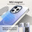 For iPhone 15 Pro Magnetic Case Gradient Design Borderless IMD TPU + PC + PET Phone Cover - Blue - 3