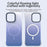 For iPhone 15 Pro Magnetic Case Gradient Design Borderless IMD TPU + PC + PET Phone Cover - Blue - 4