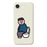 For iPhone 17e / 16e Case Toilet Boy Pattern Printing Straight Edge TPU Phone Back Cover - Beige - 1
