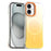 For iPhone 16 Plus Magnetic Case Gradient Design Borderless IMD TPU + PC + PET Phone Cover - Orange - 1