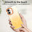 For iPhone 16 Plus Magnetic Case Gradient Design Borderless IMD TPU + PC + PET Phone Cover - Orange - 6