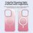 For iPhone 16 Pro Max Magnetic Case Gradient Design Borderless IMD TPU + PC + PET Phone Cover - Pink - 4