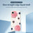 For iPhone 17e / 16e Case White and Pink Flower Pattern Printing Straight Edge TPU Phone Back Cover - Green - 2