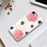 For iPhone 17e / 16e Case White and Pink Flower Pattern Printing Straight Edge TPU Phone Back Cover - Green - 6