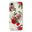 For iPhone 17e / 16e Case Red and Pink Flowers Pattern Printing Straight Edge TPU Phone Back Cover - Beige - 1