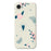 For iPhone 17e / 16e Case Blue Love Pink Flower Pattern Printing Straight Edge TPU Phone Back Cover - Beige - 1