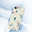 For iPhone 17e / 16e Case Blue Love Pink Flower Pattern Printing Straight Edge TPU Phone Back Cover - Beige - 4