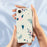 For iPhone 17e / 16e Case Blue Love Pink Flower Pattern Printing Straight Edge TPU Phone Back Cover - Beige - 5