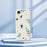 For iPhone 17e / 16e Case Blue Love Pink Flower Pattern Printing Straight Edge TPU Phone Back Cover - Beige - 7