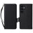 For Samsung Galaxy S25 FE Case with Wrist Strap Litchi Texture PU Leather Wallet Phone Cover - Black - 1