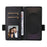 For Samsung Galaxy S25 FE Case with Wrist Strap Litchi Texture PU Leather Wallet Phone Cover - Black - 2