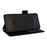 For Samsung Galaxy S25 FE Case with Wrist Strap Litchi Texture PU Leather Wallet Phone Cover - Black - 3