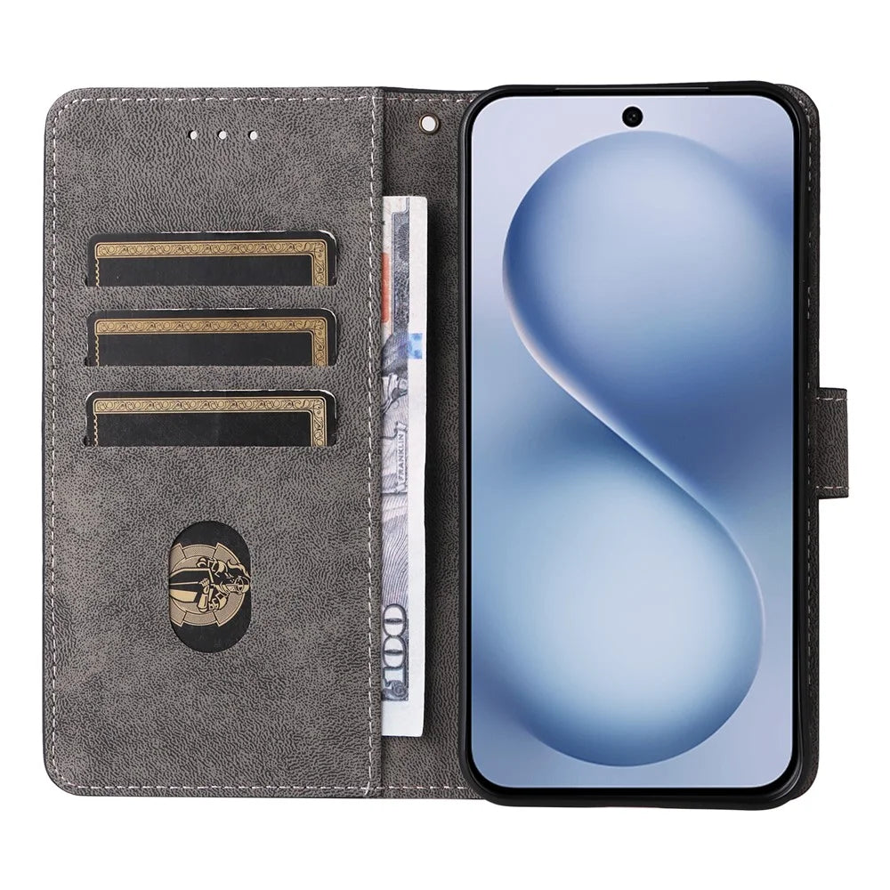 For vivo X200 FE 5G / S30 Pro mini 5G Case Wallet RFID Blocking PU Leather Phone Cover Stand with Strap - Black - 2