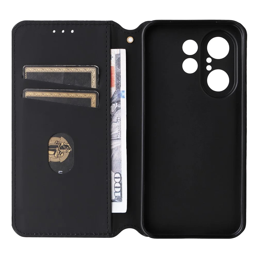 For vivo X200 FE 5G / S30 Pro mini 5G Case Wallet Rhombus Imprinted Leather Phone Cover - Red - 3