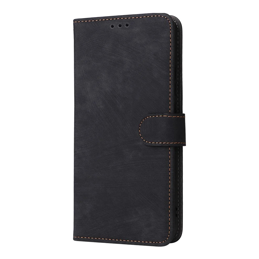 For Realme P3 Ultra 5G Case Wallet RFID Blocking PU Leather Phone Cover Stand with Strap - Black - 7