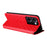 For Realme P3 Ultra 5G Case Wallet Rhombus Imprinted Leather Phone Cover - Red - 5
