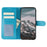 For Samsung Galaxy A05s 4G Case Rhinestone Decor PU Leather Mandala Imprinted Design Phone Cover with Wrist Strap - Blue - 2