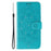 For Samsung Galaxy S25 / S24 Case Rhinestone Decor PU Leather Mandala Imprinted Design Phone Cover with Wrist Strap - Blue - 4
