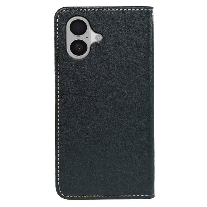 For iPhone 17 Case Wallet RFID Blocking Leather Phone Cover Strong Magnetic Closure - Black - 6